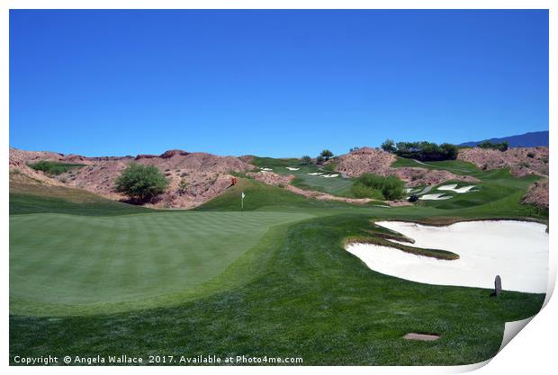 THE THIRD HOLE AT WOLF CREEK Print by Angela Wallace