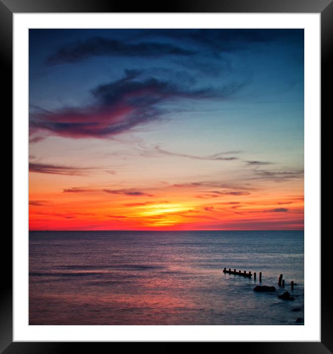 Dispersing Cloud at Sunset Framed Mounted Print by David McCulloch