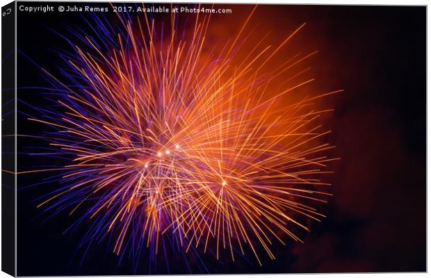 Colourful Fireworks Canvas Print by Juha Remes