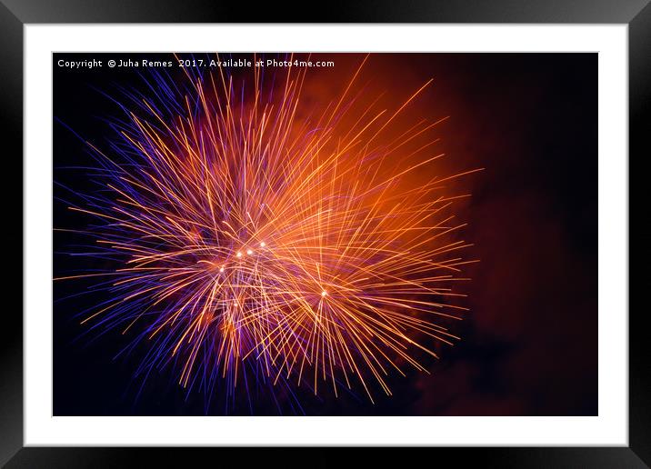 Colourful Fireworks Framed Mounted Print by Juha Remes