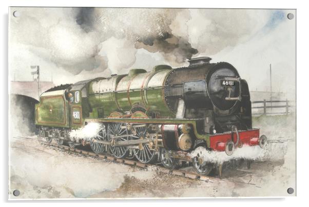  Painting of 46100 Royal Scot Acrylic by John Lowerson