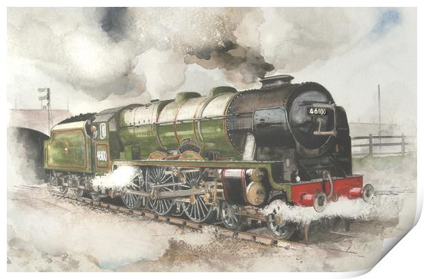  Painting of 46100 Royal Scot Print by John Lowerson