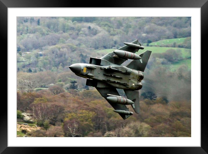 RAF Tornado GR4 in the Mach Loop.Wales Framed Mounted Print by Philip Catleugh