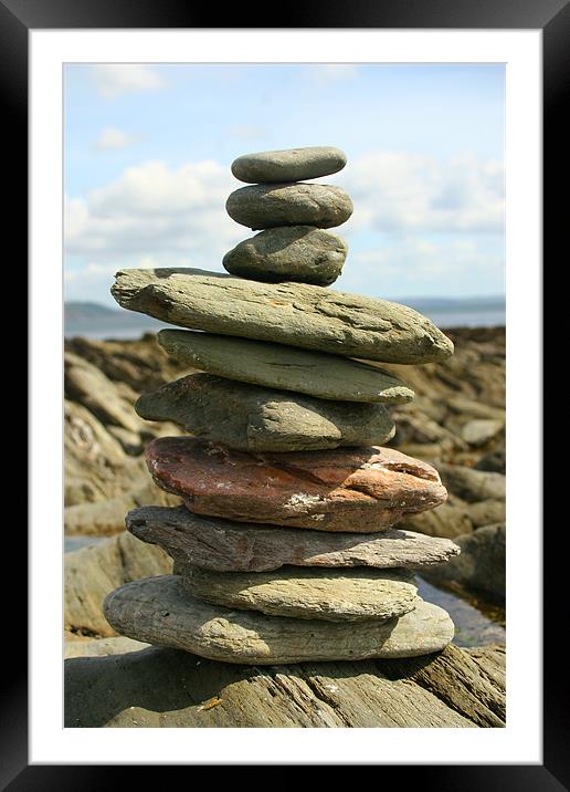 Rock pile Framed Mounted Print by Oxon Images