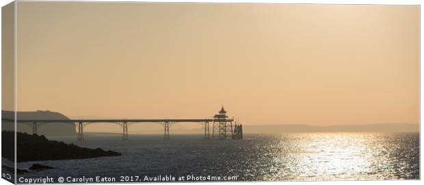 Clevedon Pier Canvas Print by Carolyn Eaton