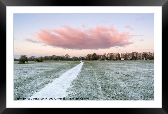 Winter on the Downs, Bristol Framed Mounted Print by Carolyn Eaton