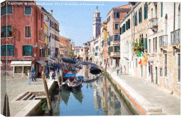 Dorsoduro in Venice Canvas Print by Julie Woodhouse