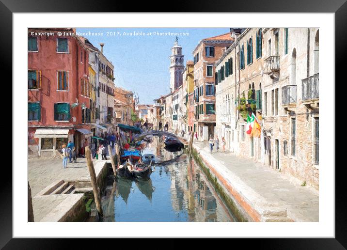 Dorsoduro in Venice Framed Mounted Print by Julie Woodhouse
