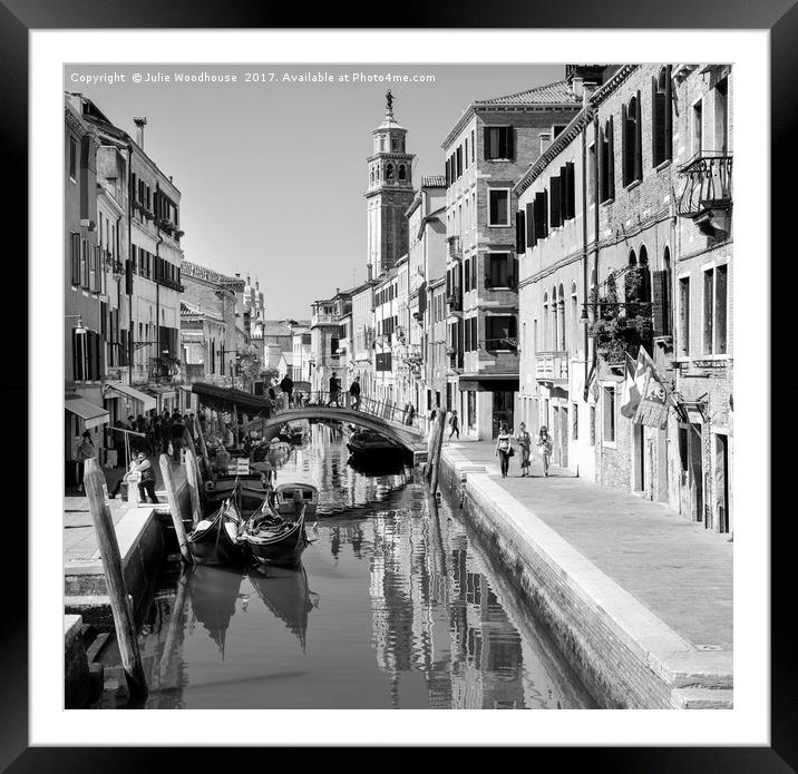 Rio di San Barnaba Venice Framed Mounted Print by Julie Woodhouse