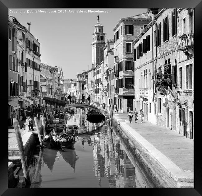 Rio di San Barnaba Venice Framed Print by Julie Woodhouse