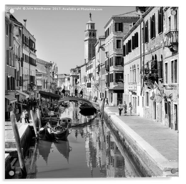 Rio di San Barnaba Venice Acrylic by Julie Woodhouse