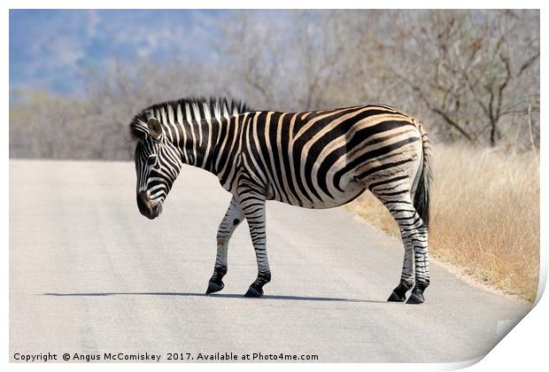 Zebra crossing track Print by Angus McComiskey
