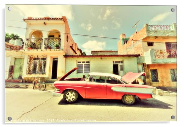 Trinidad Edsel  Acrylic by Rob Hawkins