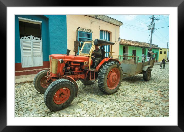Trinidad tractor  Framed Mounted Print by Rob Hawkins