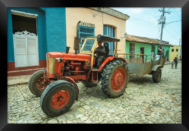 Trinidad tractor  Framed Print by Rob Hawkins