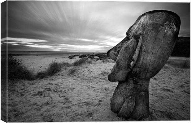 Moai carving Canvas Print by Tony Bates