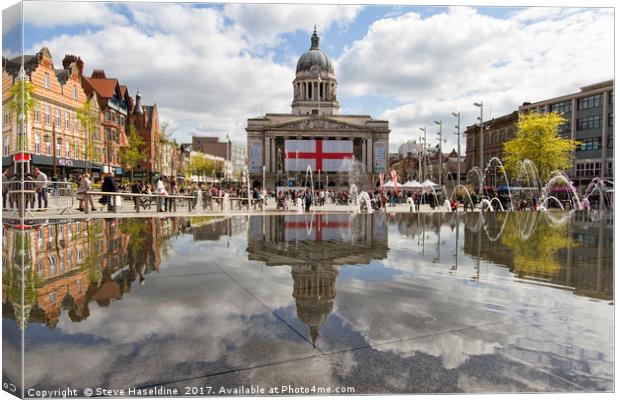 St George's Day in Nottingham Canvas Print by Steve Haseldine