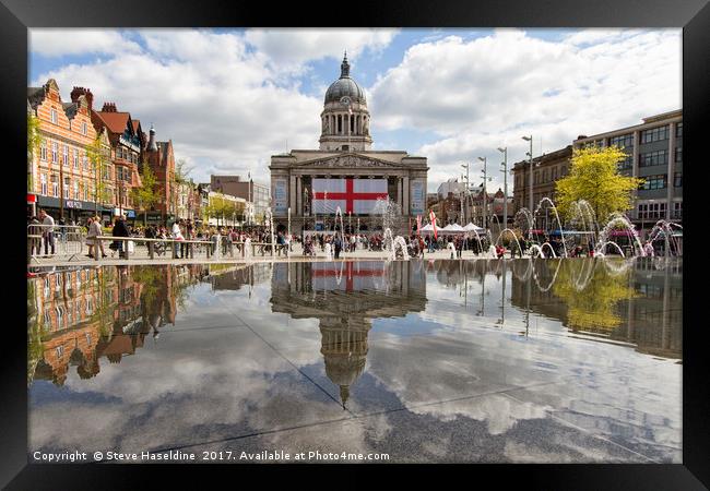 St George's Day in Nottingham Framed Print by Steve Haseldine