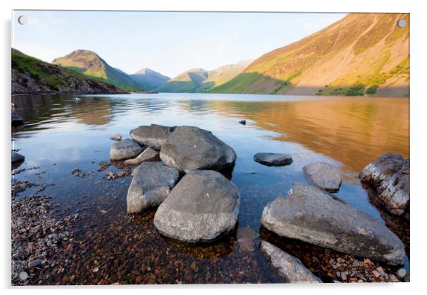 Wast Water Cumbria Acrylic by Tony Bates