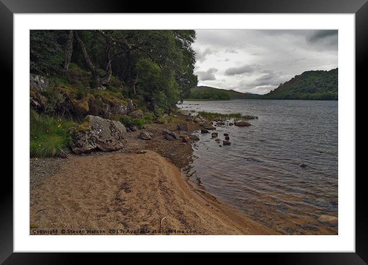 Loch Ruthven Framed Mounted Print by Steven Watson