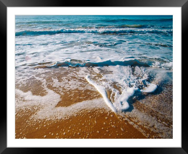 waves on the shore Framed Mounted Print by Brent Olson