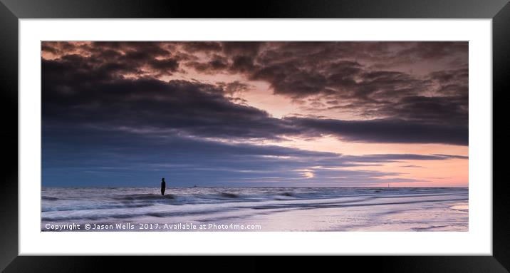 Fading light on Crosby beach Framed Mounted Print by Jason Wells
