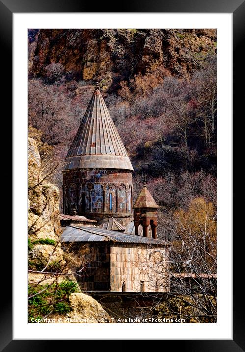 egeghard tower in Armenia Framed Mounted Print by Alexander Ov