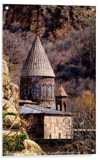 egeghard tower in Armenia Acrylic by Alexander Ov