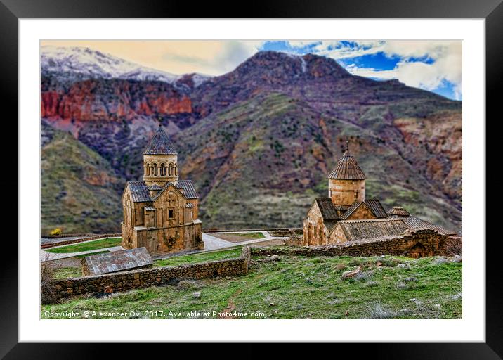 monastery in Armenia Framed Mounted Print by Alexander Ov