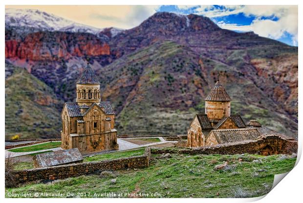 monastery in Armenia Print by Alexander Ov