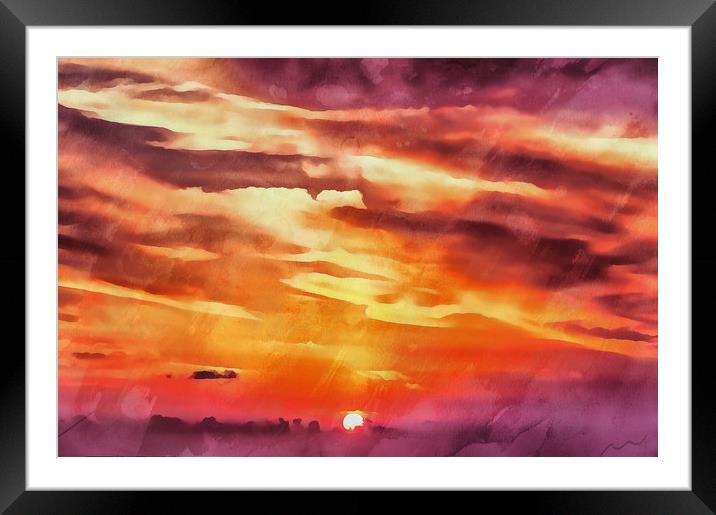 Purple sunset Framed Mounted Print by Michael Goyberg