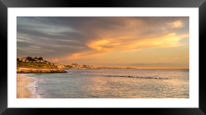 Tenerife Coastal Vista at Sunset Framed Mounted Print by Naylor's Photography