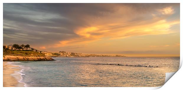 Tenerife Coastal Vista at Sunset Print by Naylor's Photography