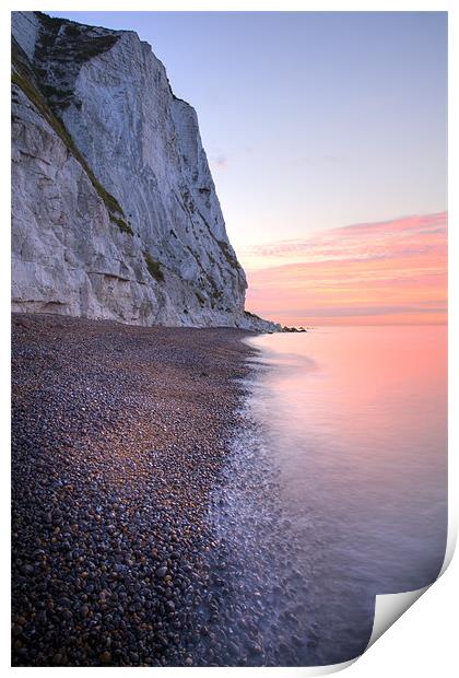 Sunrise at the White Cliffs of Dover Print by Ian Middleton