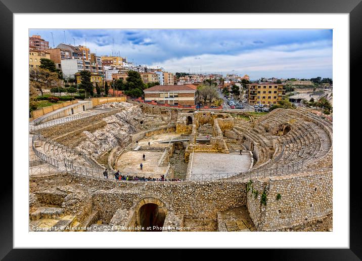 Spain, Tarragona, ancient Roman amphitheater Framed Mounted Print by Alexander Ov