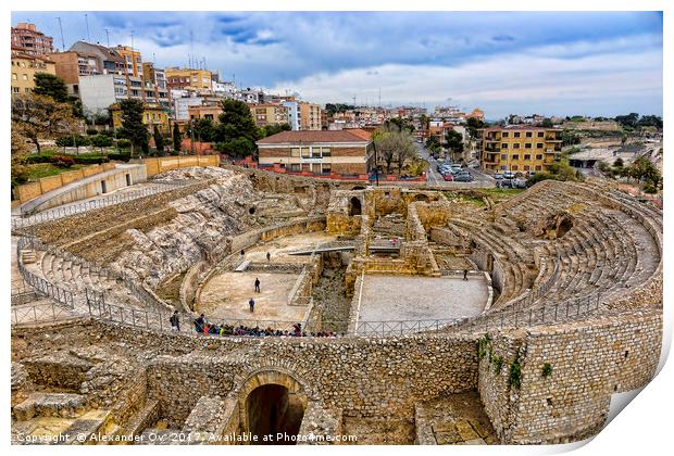 Spain, Tarragona, ancient Roman amphitheater Print by Alexander Ov