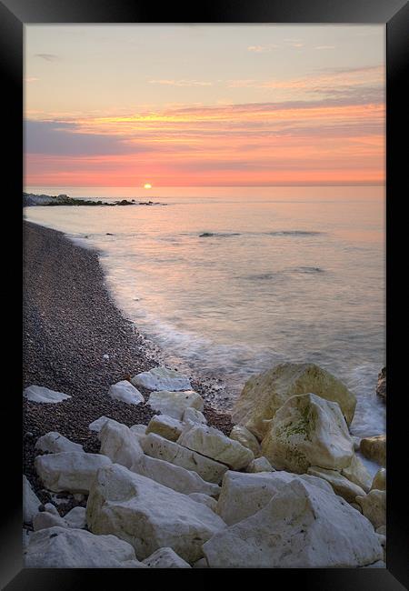 Sunrise at the White Cliffs of Dover Framed Print by Ian Middleton