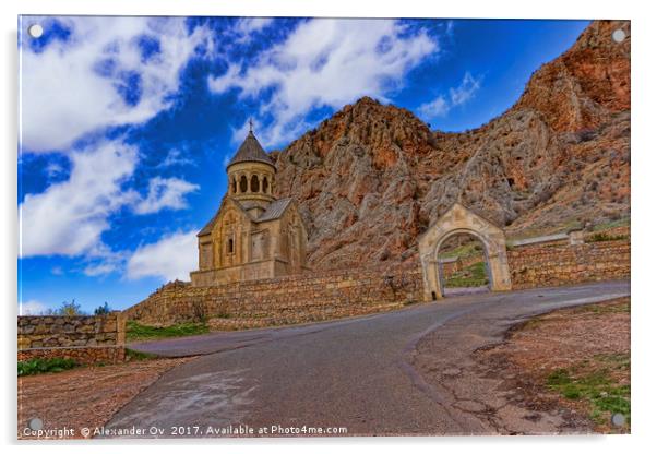 Monastery in Armenia Acrylic by Alexander Ov