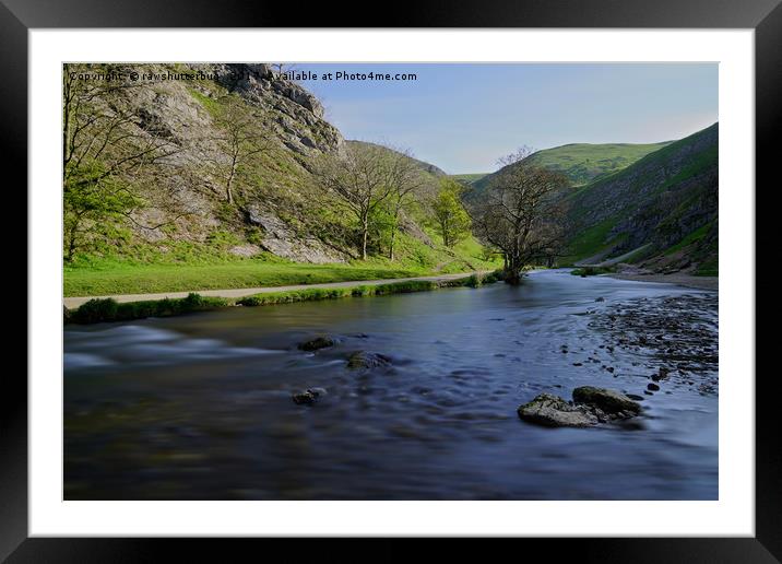 Dovedale Valey Framed Mounted Print by rawshutterbug 