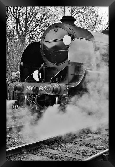 No 847 Class 4-6-0 at the Bluebell Railway Framed Print by Simon Hackett