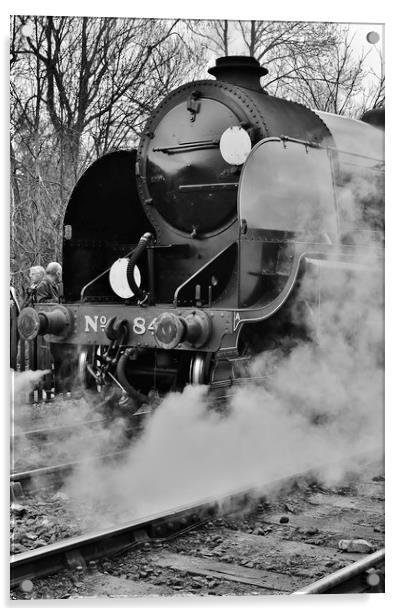 No 847 Class 4-6-0 at the Bluebell Railway Acrylic by Simon Hackett