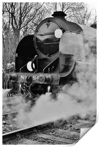 No 847 Class 4-6-0 at the Bluebell Railway Print by Simon Hackett