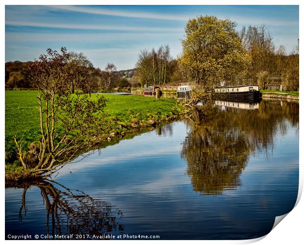 Canal Reflections Print by Colin Metcalf