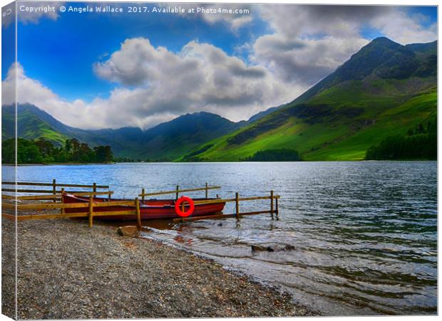 LAKESIDE AT BUTTERMERE         Canvas Print by Angela Wallace