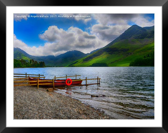 LAKESIDE AT BUTTERMERE         Framed Mounted Print by Angela Wallace