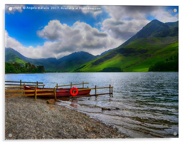 LAKESIDE AT BUTTERMERE         Acrylic by Angela Wallace