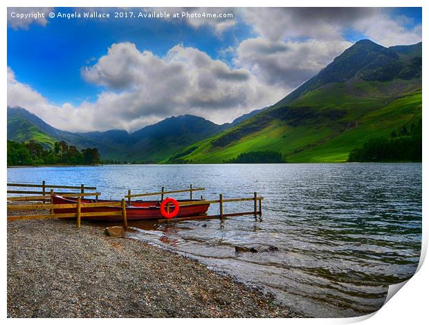 LAKESIDE AT BUTTERMERE         Print by Angela Wallace
