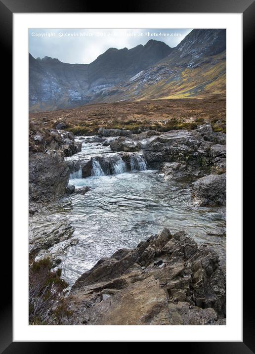 Fairy Pools western Isles Framed Mounted Print by Kevin White