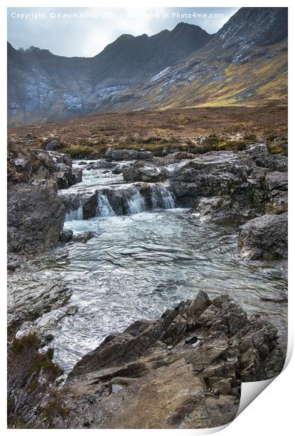 Fairy Pools western Isles Print by Kevin White