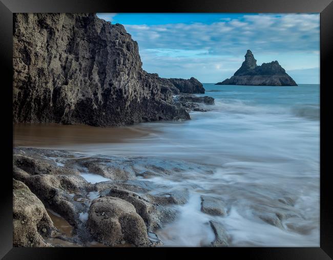 Church Rock, Broadhaven, Pembrokeshire Framed Print by Colin Allen